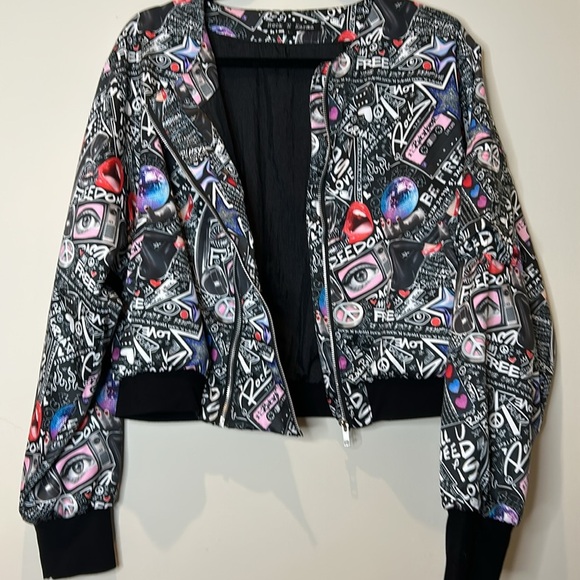 Rock N Karma Bomber Moto Jacket Bedazzled L - Picture 4 of 17